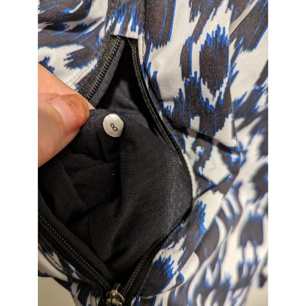 Lululemon RARE Downtime Sprinkler IKAT Hooded Vented Jacket Seawheeze Size 8 - Picture 8 of 8